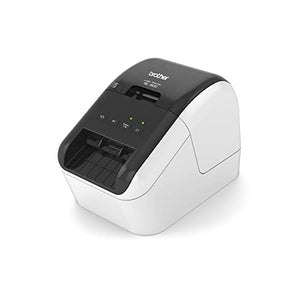 Brother QL-800 High-Speed Professional Label Printer, Lightning Quick Printing, Plug & Label Feature, Brother Genuine DK Pre-Sized Labels, Multi-System Compatible – White Printing Available