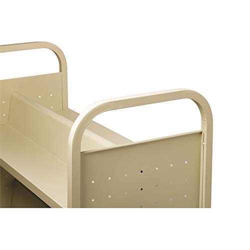 Hirsh Industries Double Sided Book Cart - Putty 21785