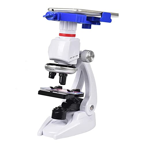 JIESEING 1200X Student Monocular Biological Microscope Set LED Home School Science Educational for Lab Optical Instruments