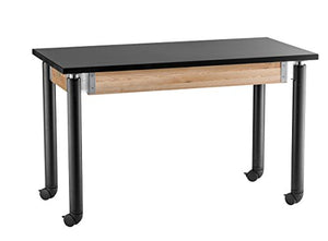 National Public Seating Adjustable Height Chemical Resistant Science Table - 60"D x 30"W