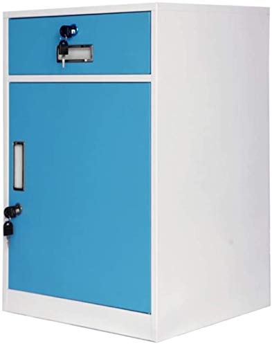 SHABOZ Floor-Standing File Cabinet, 2 Drawer Metal Storage Box, Lockable Waterproof Data Cabinet