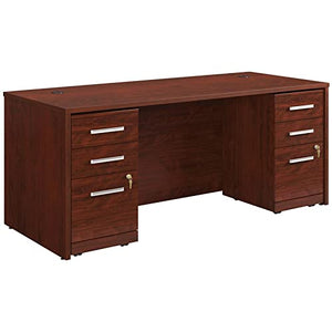 UrbanPro 72" x 30" Shell with Two 3-Drawers Mobile File Cabinet in Cherry