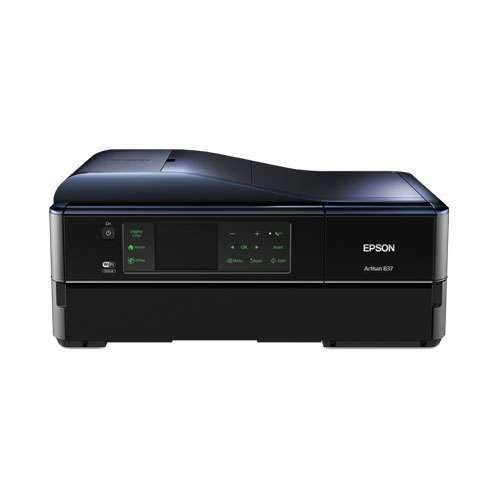 Epson Artisan 837 USB/Ethernet/Wireless-N Color Inkjet Scanner Copier Fax Photo Printer w/Card Reader & 3.5" LCD (Black)