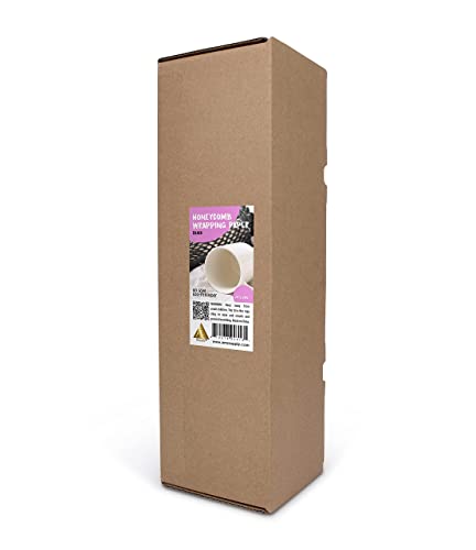 APQ Honeycomb Wrapping Paper 15 inch x 164 foot. Pack of 8 Rolls Biodegradable Packaging Black Paper 15” x 164’ Perforated Rolls Eco-Friendly Packaging Paper. Honeycomb Сardboard for Transportation.
