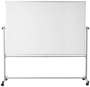 Offex 72"W x 48"H Double Sided Mobile Magnetic Whiteboard