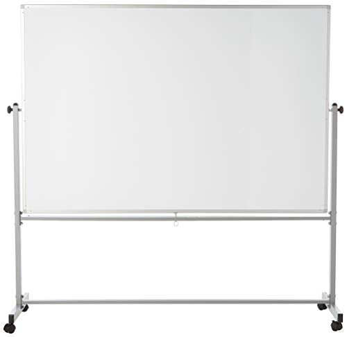 Offex 72"W x 48"H Double Sided Mobile Magnetic Whiteboard