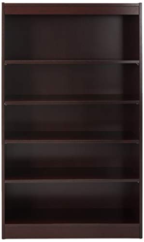 Lorell 5-Shelf Panel Bookcase, 36 by 12 by 60-Inch, Mahogany