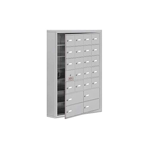 Salsbury 19175-24ASK 30.5 x 42 x 6.25 in. Cell Phone Storage Locker with Front Access Panel - Surface Mounted44; Master Keyed Locks - Aluminum