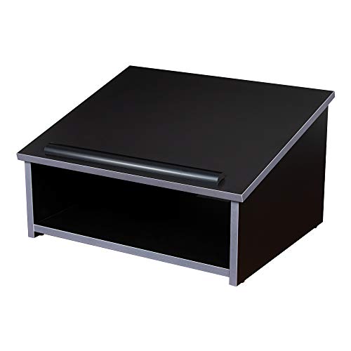 OEF Furnishings Combo Lectern and AV Cart/Lectern Base, Black