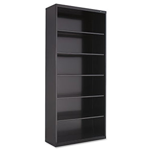 Tennsco B78BK 34-1/2 by 13-1/2 by 78-Inch Metal Bookcase with 6 Shelves, Black