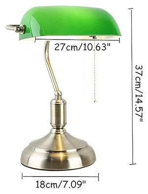 MaGiLL Desk Lamps Vintage Antique Brass Green Bankers Lamp