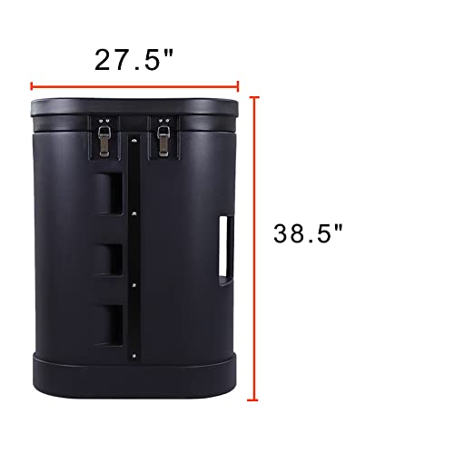 39" Tall Oval Trade Show Large Hard Case with Twist Latches & Wheels for Pop Up Trade Show Display Stand