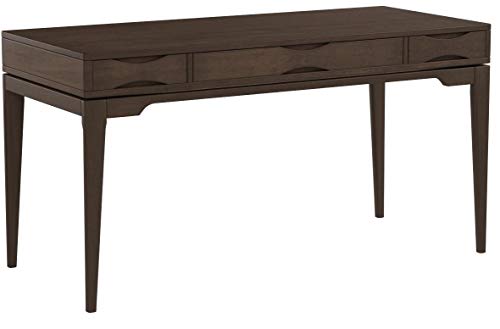 Simpli Home 3AXCHRP-10 Harper Solid Hardwood Mid Century Modern 60 inch Wide Writing Office Desk in Walnut Brown