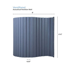 VERSARE VersiPanel Acoustical Partition Wall - Sound Panel Room Divider, Gray, 8' x 6'6