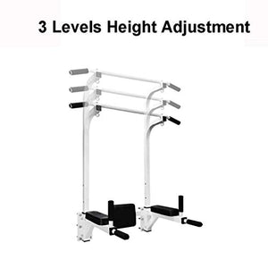 Wall Mount Chin Up Bar Height Adjustable Pull-Up Bar Multi Grip Strength Training Equipment for Home Gym 440 LB Weight Capacity