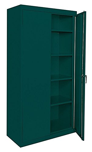 Sandusky Lee Commercial Grade All Welded Steel Cabinet - 36in.W x 18in.D x 72in.H, Light Gray, Model# CA41361872-05