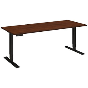 Move 80 Series 72W Height Adjustable Standing Desk in Hansen Cherry with Black Base