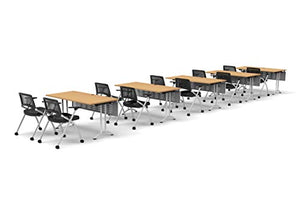 Team Tables 10 Person Folding Training Meeting Seminar Classroom Table Set