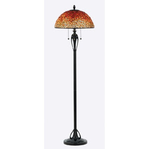 Quoizel TF135FBC Pomez Tiffany Floor Lamp, 3-Light, 225 Watts, Burnt Cinnamon (62" H x 18" W)