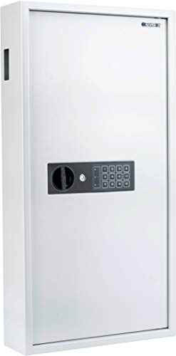 Steel 180 Key Cabinet with Electronic Keypad Lock Box, White