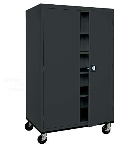 Sandusky Lee TA4R462472-09 Transport Series Mobile Storage Cabinet, Black