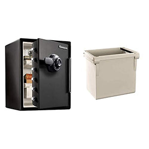 SentrySafe SFW205CWB Fireproof Waterproof Safe with Dial Combination, 2.05 Cubic Feet, Black & 917 File Organizer Accessory, For SFW205 Fire Safes