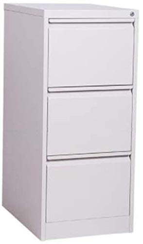 SHABOZ Small Space File Cabinet 2/3/4 Layer Drawer Cabinet, Sliding Mobile Iron Storage Cabinet (Medium White)