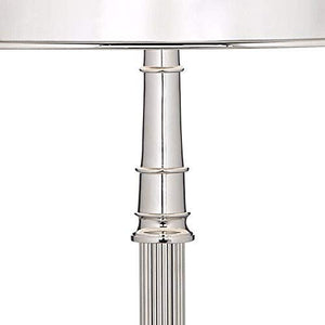 Robert Abbey S1911 Lamps with White Painted Interior Metal Shades, Polished Nickel Finish