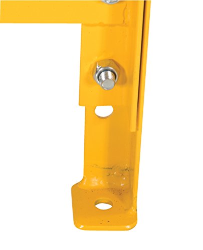 Vestil DRK-1-3 Steel Drum Storage Rack, 1 Wide, 3 High, 2400 lb. Capacity, Yellow Frame/Blue Cross Braces