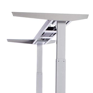 ApexDesk ET60-OAK Elite Series 60" W Electric Height Adjustable Standing Desk, 60" Light Oak Top, White Frame