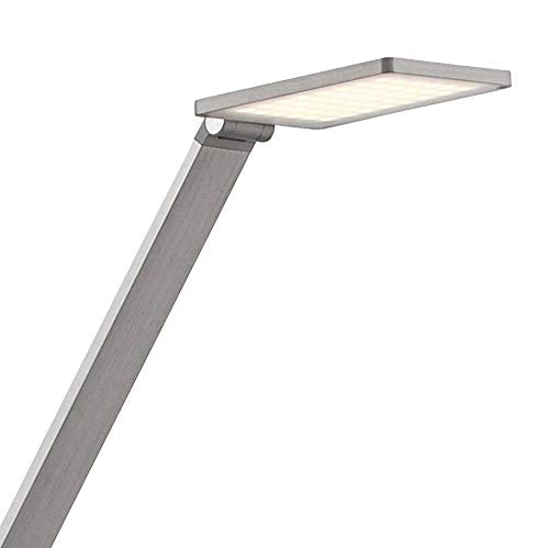 Possini Euro Design Bentley Modern Minimalist LED Task Floor Lamp 61" Tall Silver Aluminum - Adjustable Touch On/Off - Bright Lighting for Living Room, Bedroom