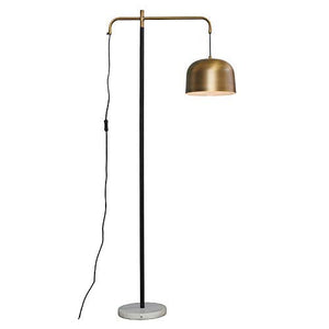 Tuersuer Bright Lights at Night Style Simple Modern Living Room Coffee Table Sofa lamp Room Bedroom Bedside Wrought Iron Creative Gold Floor lamp (Color : Tan)