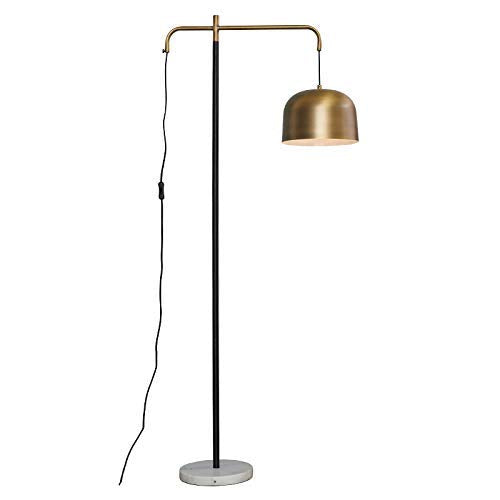 Tuersuer Bright Lights at Night Style Simple Modern Living Room Coffee Table Sofa lamp Room Bedroom Bedside Wrought Iron Creative Gold Floor lamp (Color : Tan)