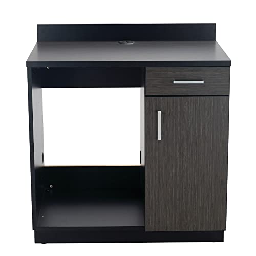 Safco Modular Hospitality Breakroom Base Cabinet, Asian Night Base/Black Top
