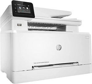HP Color Laserjet Pro M283cdw Wireless All-in-One Laser Printer, 260-Sheet, 22ppm, 600x600DPI, Auto 2-Sided Printing, Remote Mobile Print, Print Scan Copy Fax, White, Durlyfish USB Printer Cable