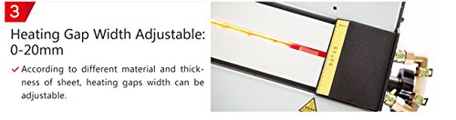 52'' Enhanced Acrylic Sheets Plastic Heater Bender Lightbox PVC Bending Machine Bender (Infrared Ray Calibration, Angle and Length Adjuster) AC110V