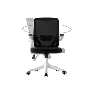 UsmAsk Ergonomic Swivel Mesh Mid Back Office Chair with Flip Up Arms (Color: B)