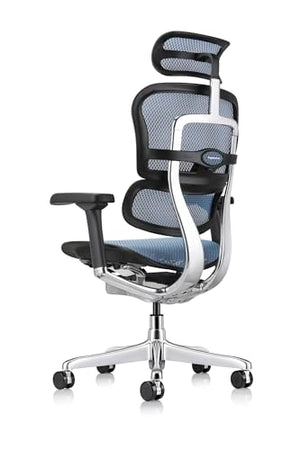 Eurotech Seating Ergohuman GEN2 High Back Mesh Executive Office Chair with Adjustable Lumbar Support - Blue