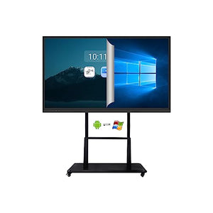 Generic 65'' Smart Digital Whiteboard, Interactive 4K UHD Touchscreen Display - Classroom & Business (Board + Stand)