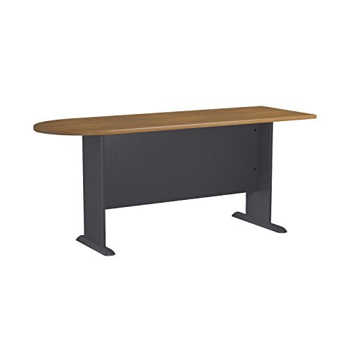 Bush Business Furniture Series A Collection 72W Universal Freestanding Peninsula in Natural Cherry