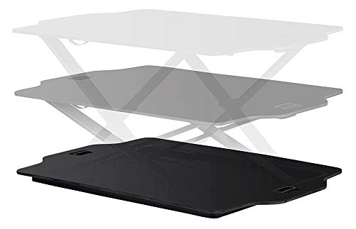 Monoprice Ultra Slim Sit-Stand Riser Desk Converter - Black (31.3 x 21.3in) Table Top for Single Display, Height Adjustable 1.2"-15.7" - Workstream Collection