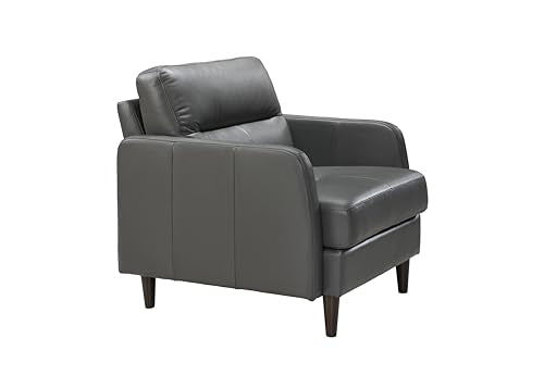 BREAKtime 2 Person Waiting Reception Lounge Chairs Set with Charging Tables - Model 8129, Graphite Gray Leather