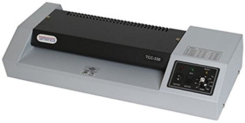Tamerica TCC330 Professional Laminator, 13" Max. Laminating Width, Up to 26"/min Speed, 10 mil Max Pouch Gauge, Warm-Up Time 3.5-4.5 min, Reverse/Anti-Jam Mechanism, Metal Cover, Silicon Roller