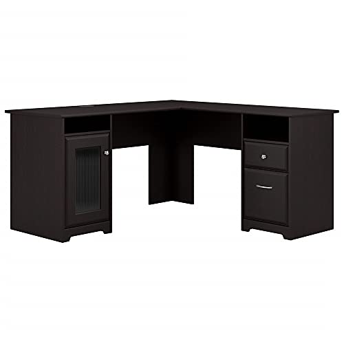 Bush Furniture Cabot L Shaped Computer Desk in Espresso Oak