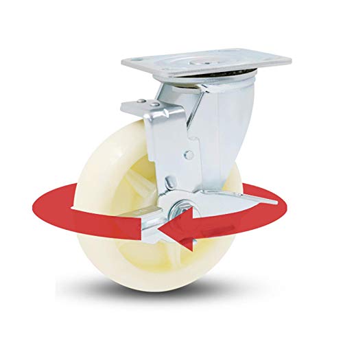 VKEID Heavy Duty Swivel Plate Casters Wheels for Furniture Table Trolley - 200mm/8in