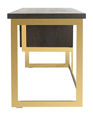 Safavieh KNT7056A Home Collection Leroux Oak Desk Gold