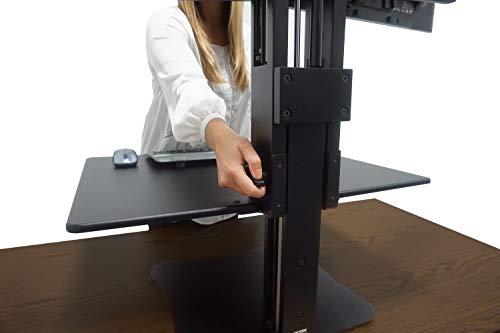 Victor DC350 High Rise Collection Dual Monitor Sit-Stand Standing Desk Converter, 28" by 23" by 15.5", Black
