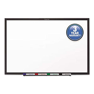 Quartet S537B Classic Melamine Dry Erase Board, 72 x 48, White Surface, Black Frame (QRTS537B)