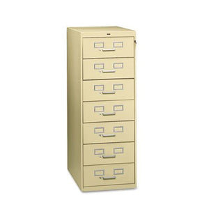 TNNCF758PY - Tennsco Seven-Drawer Multimedia Cabinet For 5 x 8 Cards