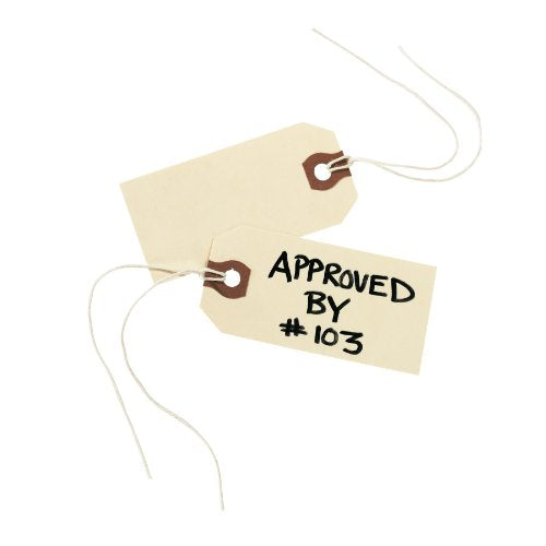 Avery Manila G Shipping Tags, Strung, 3.25 x 1.625 Inches, Pack of 1000 (12502)